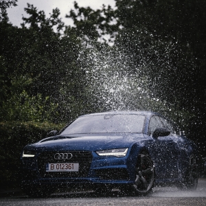 Splashed Audi