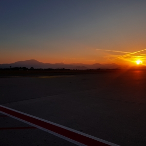 Airport sunset