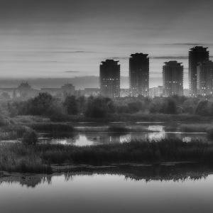 Apus de soare in Delta Vacaresti